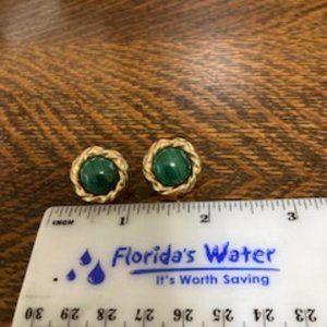 Malachite & Gold earrings